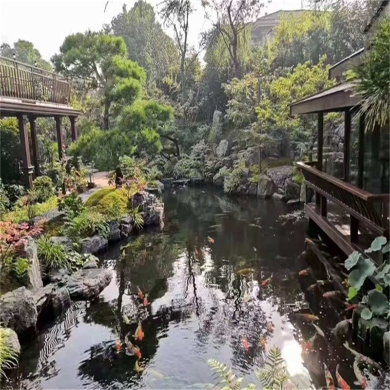 惠东庭院小型鱼池假山图片