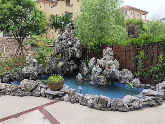 惠东庭院假山鱼池制作方法
